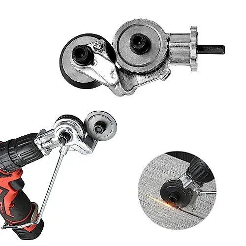Produktbild: Elektrische Bohrplatte – Metallschere – Nibbler Bohraufsatz Bohrschere, Mehrzweck-Elektrobohrschere, Doppelschneidkopf, sicher für Metallschneiden (bestimmt)