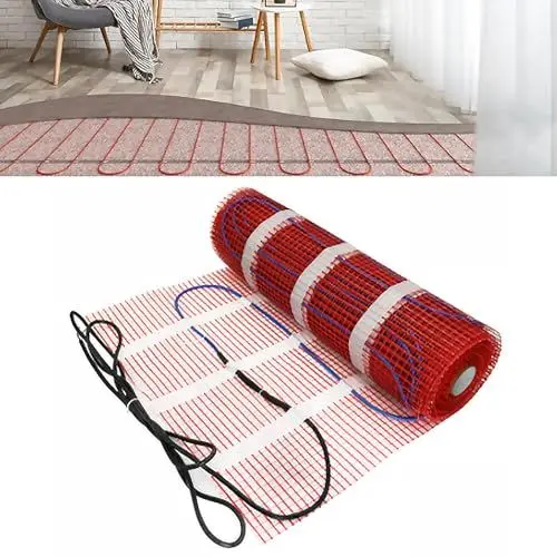 Produktbild: Elektrische Fußbodenheizung, 150W/m² Fußbodenheizungsmatte, Maximale Temperatur 122-131°F, Selbstklebendes Fußbodenheizungssystem kann Schneidbar, für Fliesen Laminat und Mehr