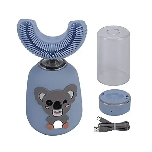 Produktbild: Elektrische Kinderzahnbürsten, wiederaufladbare elektrische Zahnbürste U-Form Musik automatische Zahnbürsten mit niederfrequenter Vibration, für kleine Kinder