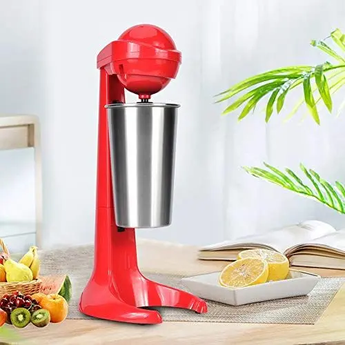 Produktbild: Elektrische Milch für Shake-Maschine, Kaffeegetränkemixer, Mixer für die Hausbar, Rot (EU-Stecker 220 V)