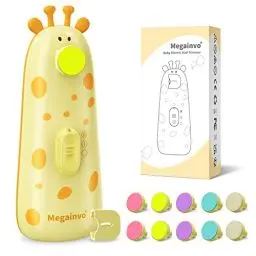 Produktbild: Elektrische Nagelfeile Baby Nagelpflegeset Elektrisch Nagelpflege Nail Trimmer Nagelschere Nageltrimmer Nail File Maniküre & Pediküre Set für Neugeborene Baby mit Licht, Gelb