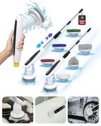 Produktbild: Elektrische Reinigungsbürste, Frauen Weihnachts Geschenk, Geschenk für Mama Mutter Mütter, Reinigungsbürste Elektrisch Leistung mit 2 Einstellbaren Geschwindigkeiten für Badezimmer Auto Haushalt Küch