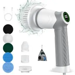 Produktbild: Elektrische Reinigungsbürste, Reinigungsgerät für Haushalt, Kabellos Power Spin Scrubber mit 7 Bürstenköpfen, 2 Speed Integrierte übertragung, Cleaning Brush für Fliesen, Duschen, Glas, Bad