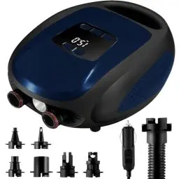 Produktbild: Elektrische SUP Pumpe, Ruitx 20PSI Hochdruck SUP Luftpumpe 12V DC Autoanschluss mit Inflation Auto-Off Ausgasungsfunktion, für Kajaks/Matratze/Wind Wings/Wassersport