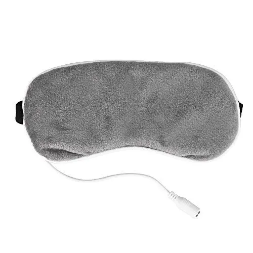 Produktbild: Elektrische USB beheizte Augenmaske, Dampf Lidschatten Lavendel Augenmaske, Tragbares Augenmassagegerät Zur Linderung von Blepharitis, Trockenheit, Stress, Geschwollenen Augen(grau)
