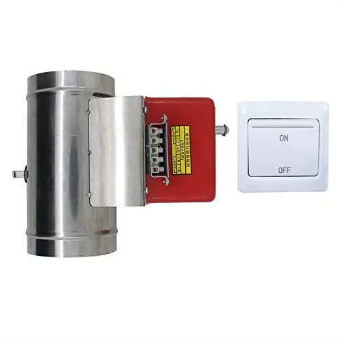 Produktbild: Elektrische drosselklappe ofen absperrklappe 80 100 125 150 200 250 300 350 400 mm - drosselklappe kamin absperrklappe (Durchmesser 80 mm - Höhe 190 mm)