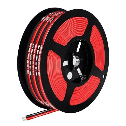 Produktbild: Elektrischer Draht Kabel-16AWG 1,3mm² 8 Meter verseilter verzinnter Kupferdraht für Einfarbiger LED Streifen/LED-Lampen