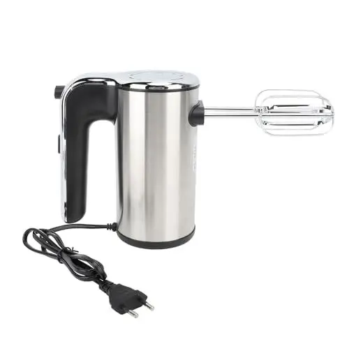 Produktbild: Elektrischer Handmixer, 500 W, 5 Geschwindigkeiten Edelstahl Handmixer Digitaler Handmixer Handmixer Zum Auspeitschen Creme Mischen Zutaten