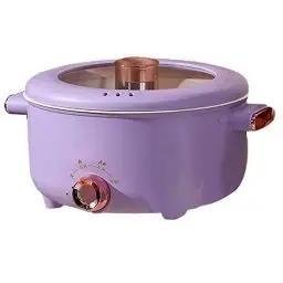 Produktbild: Elektrischer Hot Pot Elektrischer Kochtopf 3,5 L Elektrischer Topf 3 Temperaturmodi Antihaft-Keramikglasur Multifunktions-Elektroherd für Hausmannskost 220 V Tragbar (Elektrischer Kochtopf mit Deckel)