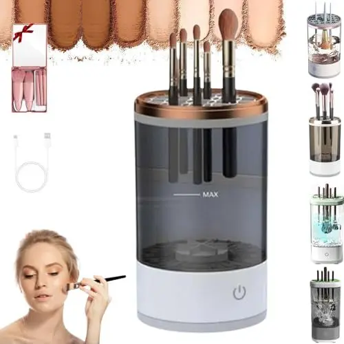 Produktbild: Elektrischer Make-up-Pinsel-Reiniger, Beautyswirl Make-up-Pinsel-Reiniger, automatische Make-up-Pinsel-Reinigungsmaschine, Beautyswirl – Kosmetikpinsel-Reiniger, USB-Make-up-Pinsel-Reinigungsmaschine