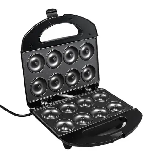 Produktbild: Elektrischer Mini-Donut-Maker, Schnelle Snack-Maschine, Doppelseitiger Utensilien-Auslassstecker für Kuchen, Mini-Donut-Maker