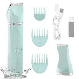 Produktbild: Elektrischer Rasierer Damen Intimbereich, Intimrasierer Für Frauen, Damenrasierer Intimrasierer, Rasierer Damen Intimbereich, Aufladbar,Wasserdicht für nass und trocken, Grün