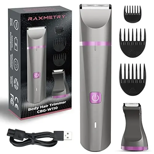 Produktbild: Elektrischer Rasierer Damen Intimbereich, Intimrasierer Für Frauen, Damenrasierer Intimrasierer, Rasierer Damen Intimbereich, Aufladbar,Wasserdicht für nass und trocken, Grau lila
