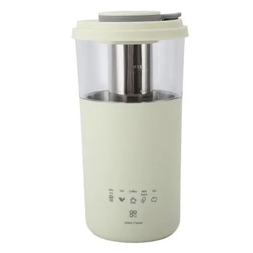 Produktbild: Elektrischer Reise-Teekessel, 350 Ml, Sicherer Tragbarer Milchtee-Kaffeebereiter, Multifunktional, 7 Minuten Schnelles Kochen für zu Hause (EU-Stecker 220 V)