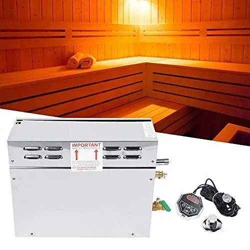 Produktbild: Elektrischer Saunagenerator TC?135 aus Edelstahl mit Digitaler Temperaturanzeige, Controller und Kabel, Praktisch und zuverlässig. der Schnelle Const SteamerSauna Steamer