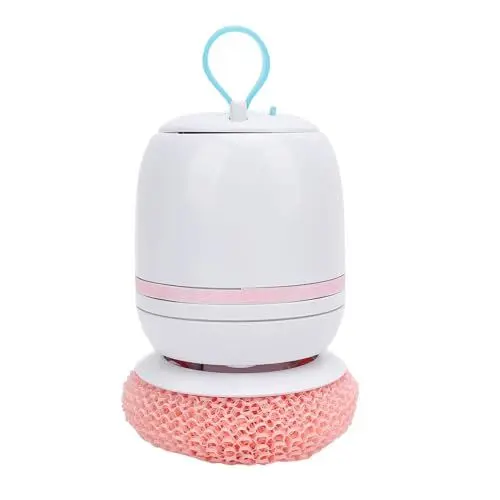 Produktbild: Elektrischer Schleuderschrubber, Kabelloser Duschschrubber, Wiederaufladbarer USB-Hand-Akku-Reinigungspinsel, Scheuerbürstenreiniger für Geschirrspülen, Zuhause, Küche (PINK)
