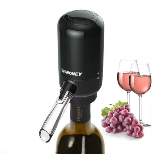 Produktbild: Elektrischer Weinbelüfter und Weinausgießer, Der Automatischer Belüfter Dekanter, Elektrischer Weinspender mit Zwei Silikon-Verbindung-Schläuchen, Schwarz
