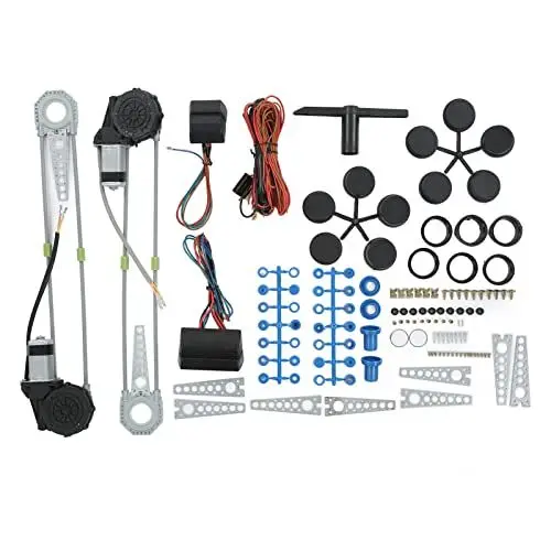 Produktbild: Elektrisches Fensterheber-Kit für 2 Türen丨 2-türiges Fensterheber-Kit 丨 Elektrischer Fensterheber-Schalter-Umrüstsatz Universal für 2-türigen Pickup-Truck Van SUV Automobilinnenraum