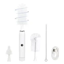 Produktbild: Elektrisches Flaschenbürste Baby Set, Babyflaschen Reinigungsbürste mit Babyflaschen-Bürste, Lanyard, 1800mAh Elektrische Flaschenreiniger Bürste für Wasser/Milchflaschen Reinigung
