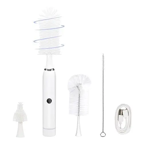 Produktbild: Elektrisches Flaschenbürste Baby Set, Babyflaschen Reinigungsbürste mit Babyflaschen-Bürste, Lanyard, 1800mAh Elektrische Flaschenreiniger Bürste für Wasser/Milchflaschen Reinigung