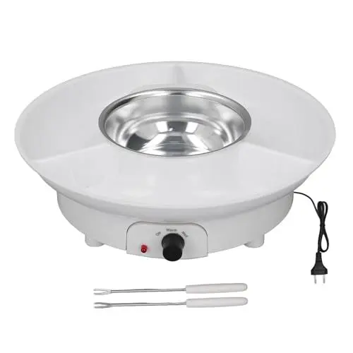 Produktbild: Elektrisches Fondue-Topf-Set für Käse, Schokolade, Temperaturkontrolle, Schokoladen-Fondue-Set mit Gabeln, Küchenhelfer, Haushaltsgeräte, Schokoladen-Fondue-Topf, Elektrisches