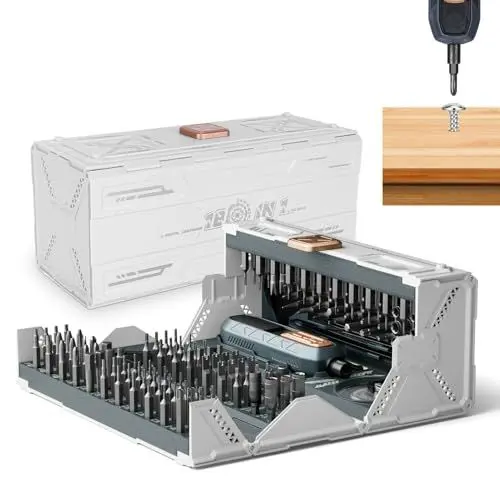 Produktbild: Elektrisches Schraubendreher Set, 180 in 1 Electric Screwdriver Magnetischer Schraubenzieher mit Abnehmbarer Verlängerungsstange für Phone Laptop Brillen Uhren Brille