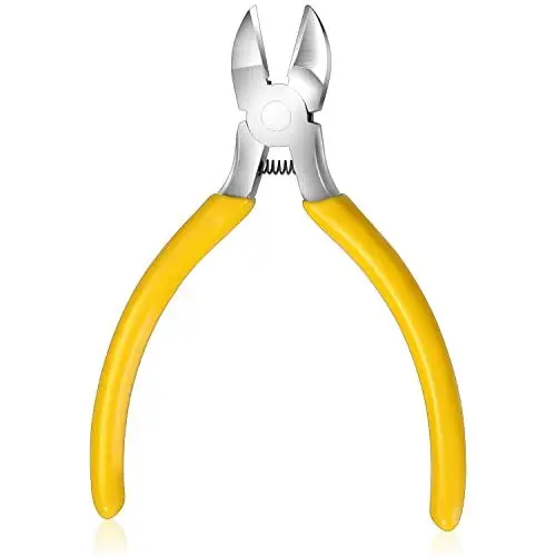Produktbild: Elektronik Seitenschneider Klein Drahtschneider 5 Zoll Drahtschere Drahtzange Abisolierzange Wire Cutters mit rutschfeste Griffe für Weichmetall, Basteln, Schmuck