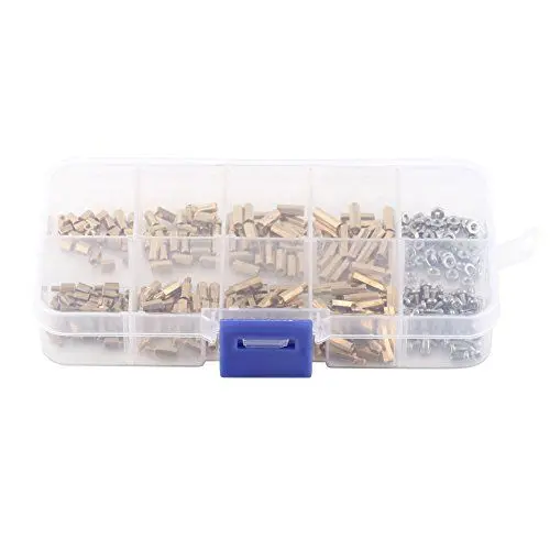 Produktbild: Elektronik-M3-Messing-Abstandshalter-Set für Stecker und Buchse, B-genaue Abstandshalter für Leiterplatten und Motherboards, ideal für Techniker, Bastler und Sonderanfertigungen