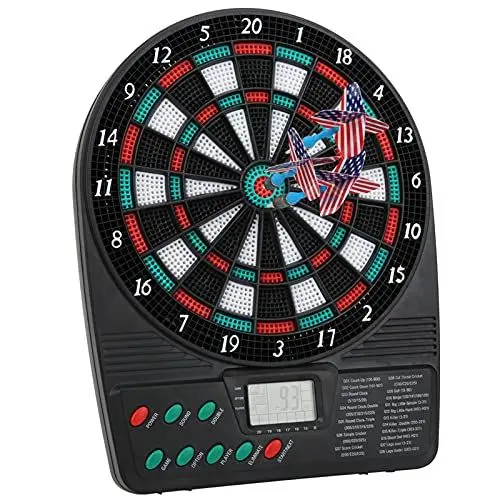 Produktbild: Elektronische Dartscheibe Dartboard mit 3 Darts Elektronik Dartscheiben Dartautomat Automatic Scoring Soft Dart mit LCD-Anzeige 26x20.2x2.5cm/10.2x8x1in