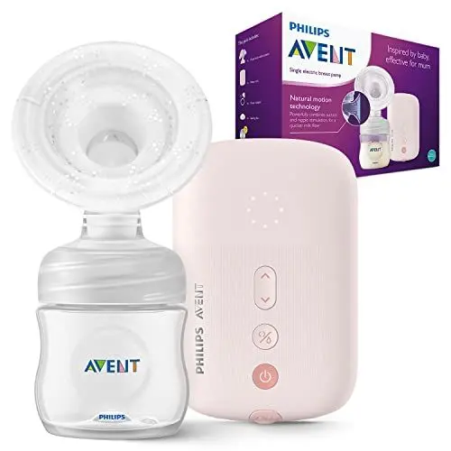 Produktbild: Philips Avent Elektronische Einzelmilchpumpe - mit der Natural Motion Technologie, komfortables Silikonkissen, individuelles Pausieren der Pumpe, einfache Reinigung und Einrichtung (Modell SCF395/11)