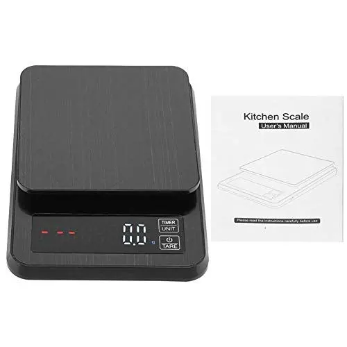 Produktbild: Elektronische Waage,5 kg/0,1g Edelstahl Digital Küchenwaage Elektronische Kochwaage Küche Wiegen Lebensmittel rostfrei,