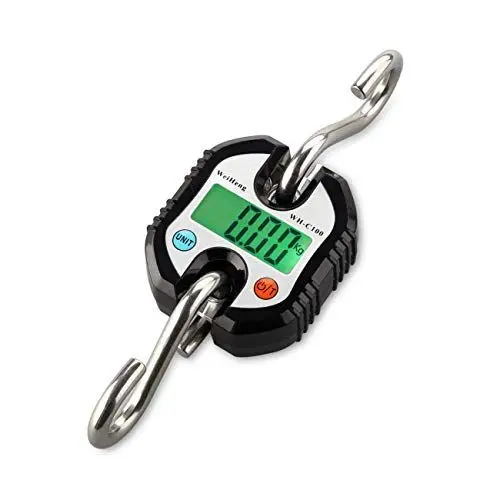 Produktbild: Elektronische Waage,LCD Digital Haken Hängende Waage 150 Kilogramm elektronischer Haken hängende Skala Schleifen wiegender Balance(Schwarz)