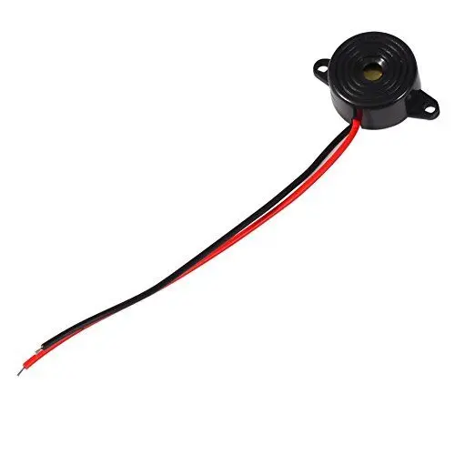 Produktbild: Elektronischer Summer,3-24V Piezo Elektronischer Ton Warnsummer Alarm 85-95dB Kontinuierlicher Ton Kabellänge 100mm