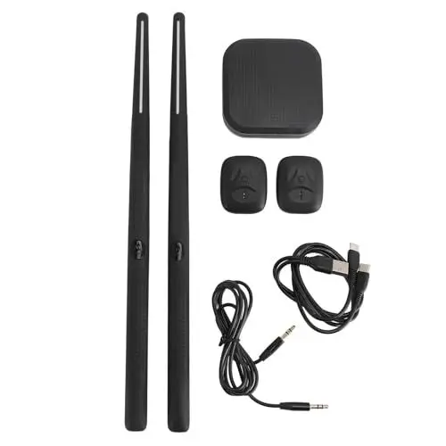 Produktbild: Elektronisches Schlagzeug-Set, Tragbares Virtual-Reality-Schlagzeug mit Sticks, Pedalen für Anfänger, Kinder und Erwachsene, ABS-Material, Außergewöhnliche Leistung, Perfekte