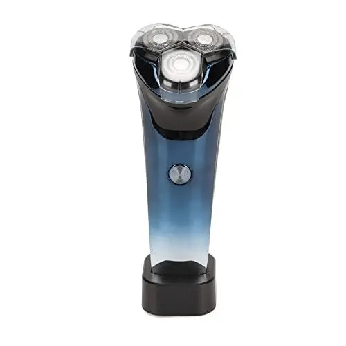 Produktbild: Elektrorasierer, ANGGREK Elektrischer Trimmer und Rasierer Herren-Pflegeset Haar-Bartschneider Blau USB Wiederaufladbares Wasserdichtes LCD-Display Kabellos IPX7