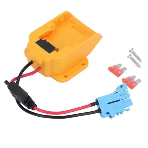 Produktbild: Elektrowerkzeug-Akku-Adapter – mit Kabelbaum-Anschluss, Dicker Kupferdraht für 20 V 18 V Lithium-Batterie-Upgrade, Geeignet für Elektrowerkzeuge, ABS-Material (blauer