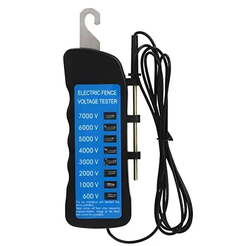 Produktbild: Elektrozaun Spannungsprüfer, Weidezaun Prüfgerät, Farming Zaunprüfer, Stromprüfer Weidezaun, Weidezaun Testgerät, 70000V Fehlersucher, Elektrozaun für Vieh, Gartengeräte mit 8 teiligem Licht
