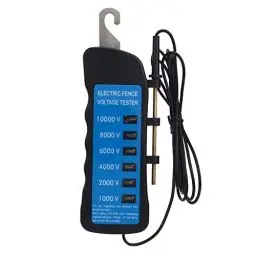 Produktbild: Elektrozaun-Spannungsprüfer, Elektrozaun-Fehlersucher Voltmeter Hochspannung 1000-10000 V Gartengeräte, Wasserdichter Tragbarer Spannungsmesser mit 6-teiligem Licht für Den Bauernhof