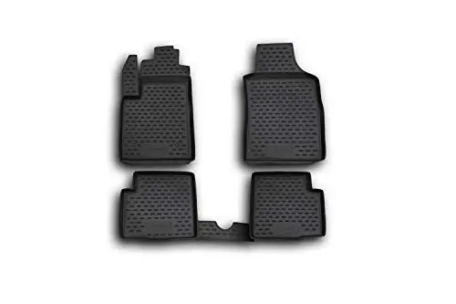 Produktbild: Element Passgenaue Premium 3D Gummimatten Fussmatten Designed für FIAT 500, Mk2, 2007-2024, 4 TLG, Schwarz