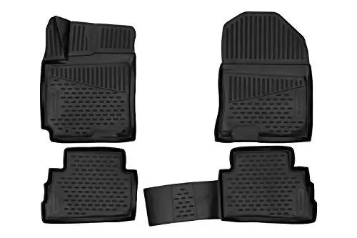 Produktbild: Element Passgenaue Premium 3D Gummimatten Fussmatten Designed für Hyundai Kona, Mk1, 2017-2023, 4 TLG, Schwarz