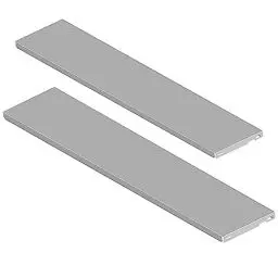 Produktbild: Element System 10700-00027 10700 STAHLFACHBODEN - Regalboden für Wandschiene und Pro-Regalträger, Stahl, Weiß, 800x350, 2 Stück