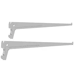 Produktbild: Element System 18133-00012 Classic Regalsystem PRO-TRÄGER - Sicherheitsträger mit 2 Einhängehaken und Aushängesicherung, Stahl, Weiß, 350 mm, 2 Stück