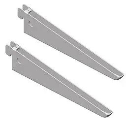 Produktbild: Element System 18133-00028 Classic Regalsystem U-TRÄGER - Sicherheitsträger verbaubar mit zweireihiger Wandschiene, Stahl, Weiß, 170 mm, 2 Stück