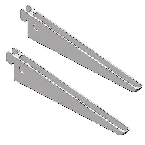 Produktbild: Element System 18133-00028 Classic Regalsystem U-TRÄGER - Sicherheitsträger verbaubar mit zweireihiger Wandschiene, Stahl, Weiß, 170 mm, 2 Stück
