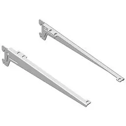 Produktbild: Element System 18133-00057 Classic Regalsystem WINKEL-TRÄGER - Formschöner Abschluss der Regalseite zur Auflage von Holzböden, Stahl, Weiß, 380 mm, 2 Stück