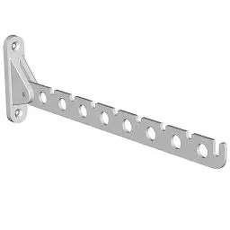 Produktbild: Element System KLEIDERLÜFTER LAURA - klappbare Kleiderstange mit Schrauben & Dübeln, praktischer Kleiderhaken f. 8 Bügel, Wandmontage - 300 mm, Stahl, Weiß