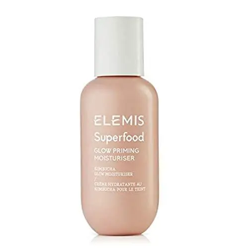 Produktbild: Elemis Superfood Glow Priming Moisturiser, leichte Gesichtscreme für glatte und strahlende Haut, präbiotische Feuchtigkeitscreme, tägliche Feuchtigkeitspflege für einen taufrischen Teint, 60 ml
