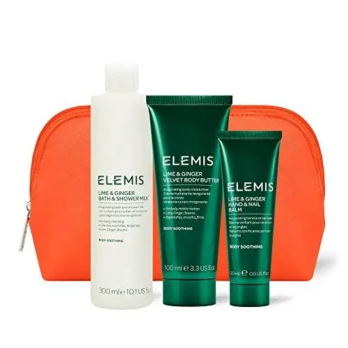Produktbild: Elemis – Limetten- und Ingwer-Körperpflege-Trio – Bade- und Duschmilch 300 ml, samtige Körperbutter 100 ml, Hand- und Nagelbalsam 20 ml