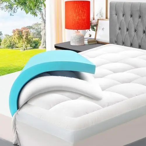 Produktbild: ELEMUSE Gel Topper H3 Memory Schaum Matratzen Topper 90x200cm mit Waschbar Bezug,7cm hoch Matratzentopper für Boxspringbett Komfortschaum Atmungsaktiv Druckverteilung