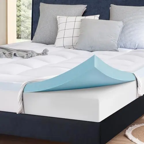 Produktbild: ELEMUSE Gel Topper H4 Memory Schaum Matratzen Topper 140x200cm mit Waschbar Bezug,7cm hoch Matratzentopper für Boxspringbett Stützschaum Atmungsaktiv Druckverteilung